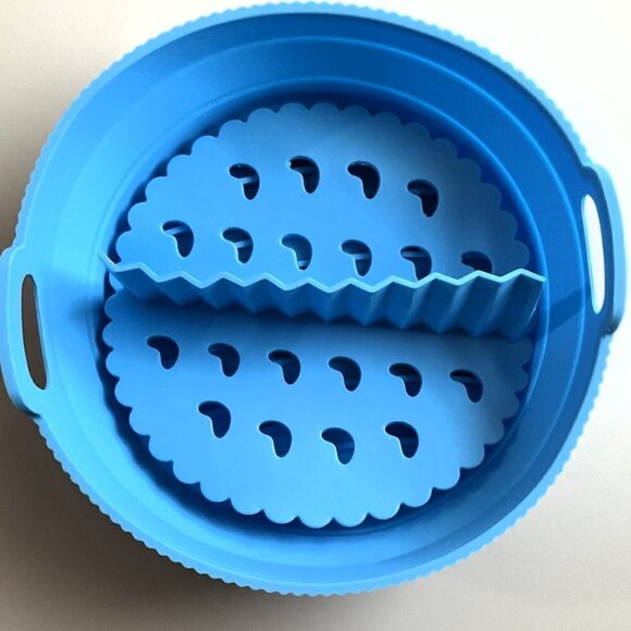 AIR FRYER SILICONE LINER BASKET WITH DIVIDER NEW - Picture 7 of 7